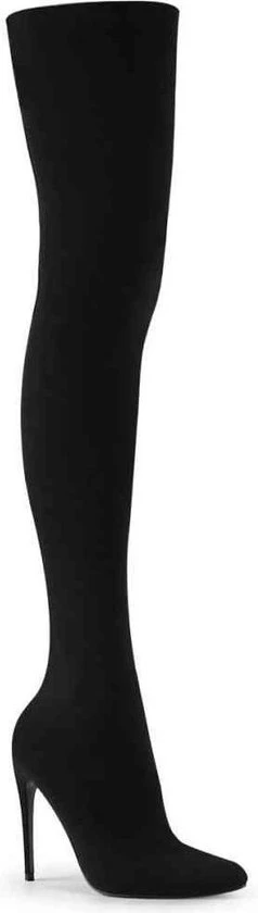 Pleaser COURTLY-3005 - (EU 39 = US 9) - 5 Stretch Pull-On Thigh High Boot