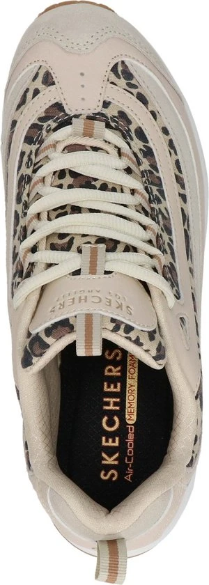 Skechers Uno Wild Streets Dames Sneakers - White/Leopard - Maat 40 - Afbeelding 6