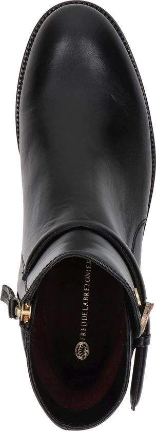 Fred De La Bretoniere Dames Rits-& Gesloten Boot - Zwart - Maat 38 - Afbeelding 6