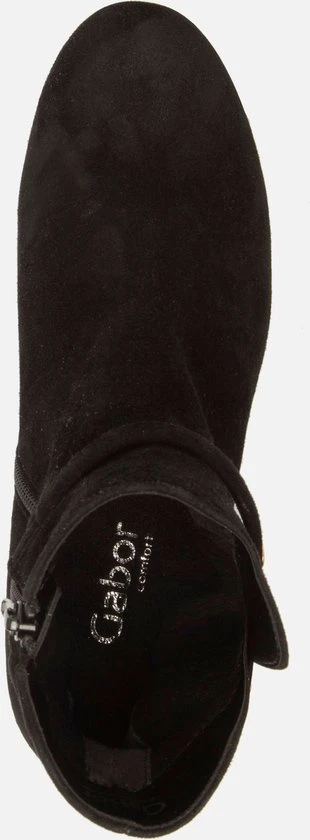 Gabor Enkellaarsjes Dames / Laarzen / Damesschoenen - Suède - 92.716.47 - Zwart - Maat 37 - Afbeelding 15