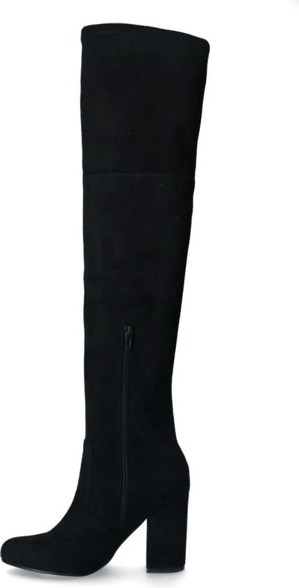 Sacha - Dames - Zwarte Hoge Laarzen Met Ronde Neus - Maat 38 - Afbeelding 4