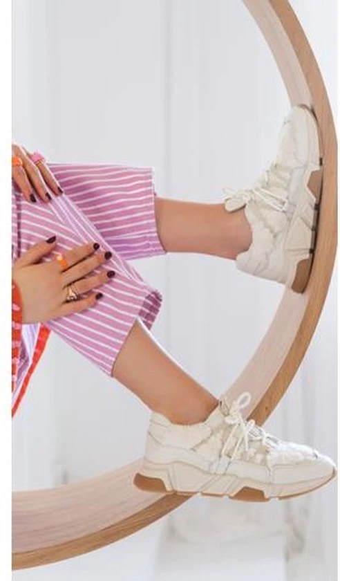 Dames Sneakers Dwrs Los Angeles Teddy Beige - Maat 38 - Afbeelding 6