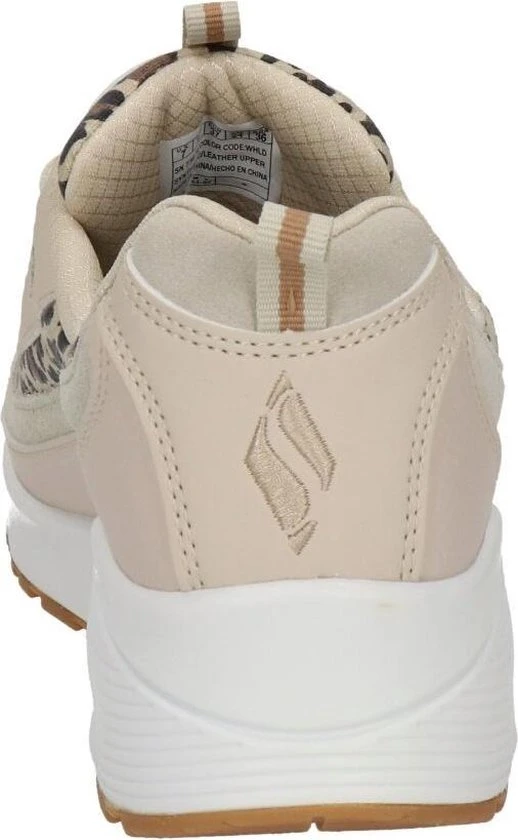Skechers Uno Wild Streets Dames Sneakers - White/Leopard - Maat 40 - Afbeelding 9