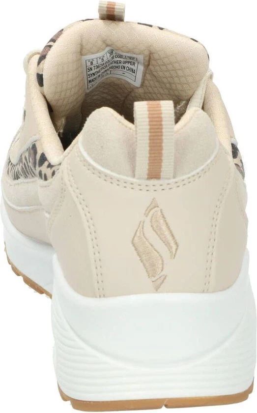 Skechers Uno Wild Streets Dames Sneakers - White/Leopard - Maat 40 - Afbeelding 19