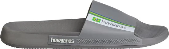 Havaianas Slide Brasil Unisex Slippers - Steel Gray - Maat 45/46 - Afbeelding 2