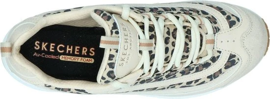 Skechers Uno Wild Streets Dames Sneakers - White/Leopard - Maat 40 - Afbeelding 23