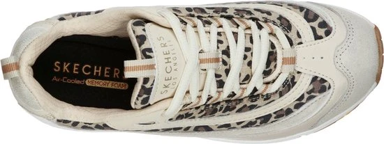 Skechers Uno Wild Streets Dames Sneakers - White/Leopard - Maat 40 - Afbeelding 4