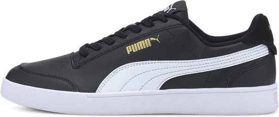 PUMA Shuffle Unisex Sneakers - Black/White/TeamGold - Maat 44 - Afbeelding 4