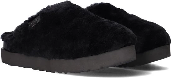 UGG W Fuzz Sugar Slide Pantoffels - Sloffen - Dames - Zwart - Maat 38 - Afbeelding 2