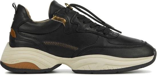 VIA VAI Pepper Jyll Sneakers - Leer - Zwart - Maat 37 - Afbeelding 15