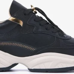 VIA VAI Pepper Jyll Sneakers - Leer - Zwart - Maat 37