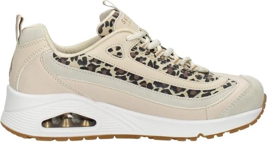 Skechers Uno Wild Streets Dames Sneakers - White/Leopard - Maat 40 - Afbeelding 15