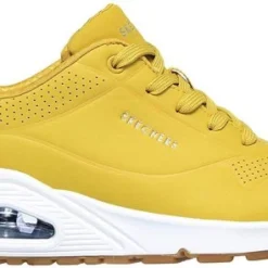 Skechers Uno Stand On Air Sneakers Geel Textiel - Dames - Maat 40