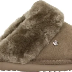 Warmbat Flurry Suede Dames Pantoffels - Mud - Maat 42