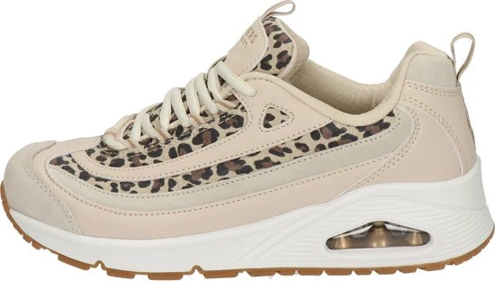 Skechers Uno Wild Streets Dames Sneakers - White/Leopard - Maat 40 - Afbeelding 8