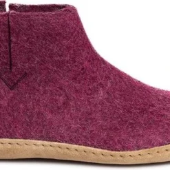 Glerups Laars Met Leren Zool-Cranberry-38