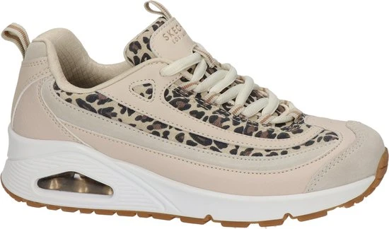 Skechers Uno Wild Streets Dames Sneakers - White/Leopard - Maat 40 - Afbeelding 10