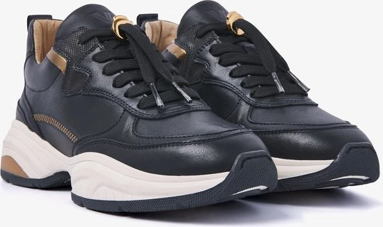 VIA VAI Pepper Jyll Sneakers - Leer - Zwart - Maat 37 - Afbeelding 3
