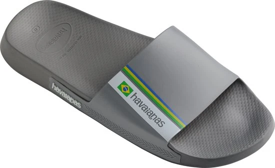 Havaianas Slide Brasil Unisex Slippers - Steel Gray - Maat 45/46 - Afbeelding 3