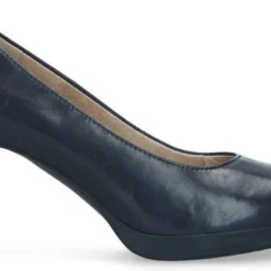 No Stress - Dames - Donkerblauwe Leren Pumps - Maat 40