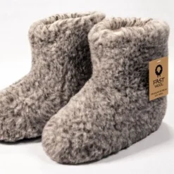 Fast Wool Wollen Sloffen - Laars Model - Gemêleerd - Maat 44