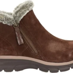 Skechers Easy Going High Zip Enkellaarsjes Bruin - Maat 38
