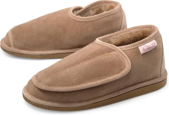 Donja HD Lund Schapenvacht Pantoffels Sloffen Klittenband Sluiting Maat 38 - Afbeelding 4