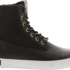 Blackstone QL46 BLACK - HIGH SNEAKER - FUR - Vrouw - Black - Maat: 38