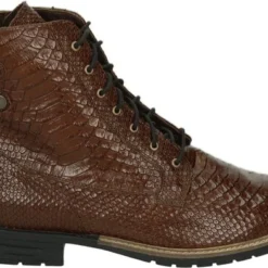 Durea 9709 K - Volwassenen VeterlaarzenHalf-hoge Schoenen - Kleur: Cognac - Maat: 40.5