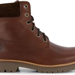 Travelin' Ljosland Dames - Halfhoge Leren Veterschoen - Sneaker - Bruin Leer - Maat 40