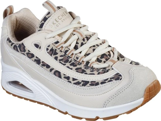Skechers Uno Wild Streets Dames Sneakers - White/Leopard - Maat 40 - Afbeelding 2