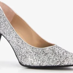 Into Forty Six Glam Unisex Pumps - Zilver - Maat 43 - Echt Leer