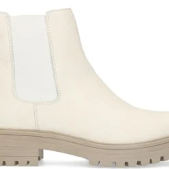 Sacha - Dames - Off White Leren Chelsea Boots - Maat 40