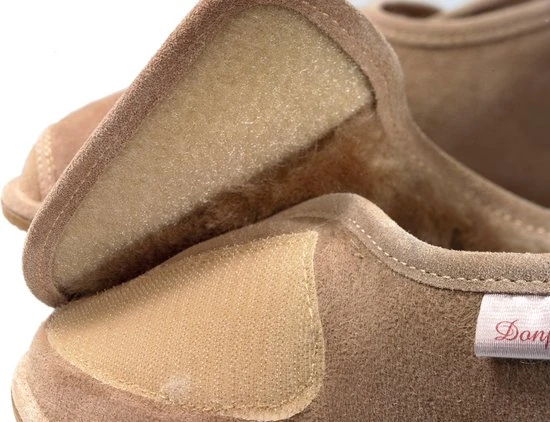 Donja HD Lund Schapenvacht Pantoffels Sloffen Klittenband Sluiting Maat 38 - Afbeelding 3