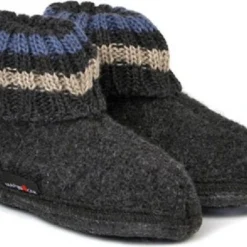 HAFLINGER - Pantoffels - Graphit - 100% Wol - Maat 38