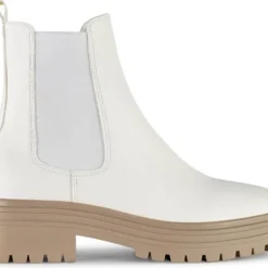 POSH By Poelman LOT Dames Chelsea Laarzen - Crème Wit - Maat 38