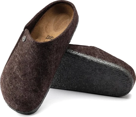 Birkenstock Sloffen - Maat 44 - Unisex - Donkerbruin - Afbeelding 3