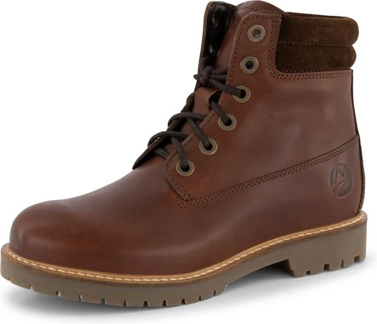 Travelin' Ljosland Dames - Halfhoge Leren Veterschoen - Sneaker - Bruin Leer - Maat 40 - Afbeelding 10