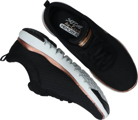 Skechers Flex Appeal 3.0 Sportschoenen - Zwart - Maat 39 - Extra Comfort - Memory Foam - Afbeelding 50