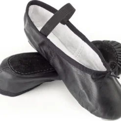 Dancer Dancewear Balletschoenen Leer | ZWART | Hele Zool Van Suède | Balletschoen Voor Meisjes | Maat 28