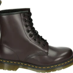 Dr. Martens 1460 BURGUNDY SMOOTH - Volwassenen VeterlaarzenHalf-hoge Schoenen - Kleur: Bruin - Maat: 41