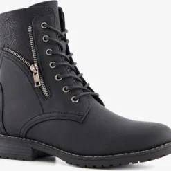 Blue Box Dames Veterboots - Zwart - Maat 39