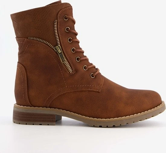 Blue Box Dames Veterboots - Cognac - Maat 37 - Afbeelding 7