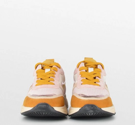 POSH By Poelman CAROCEL Dames Sneakers - Oranje/Roze Multi - Maat 36 - Afbeelding 3