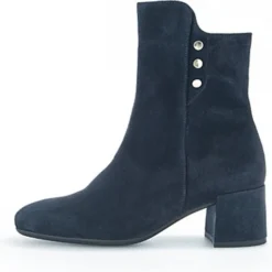Gabor Enkellaars Blokhak Blauw Suede 92.982.46