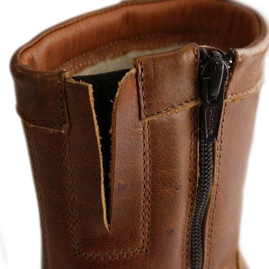 Travelin Varde - Leren Dameslaars - Wol Gevoerd - Cognac Bruin Leer - Maat 37 - Afbeelding 8