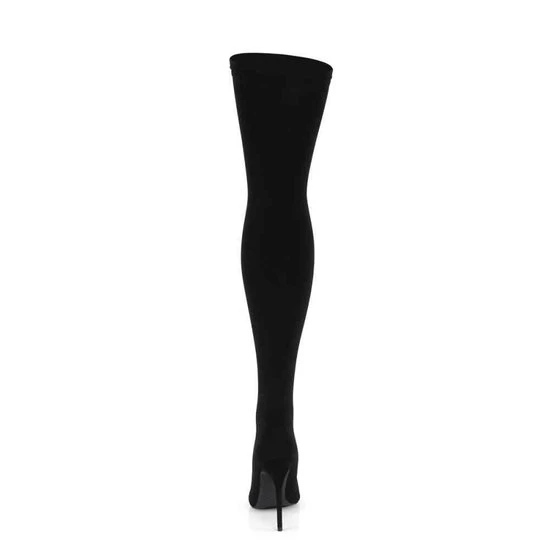 Pleaser COURTLY-3005 - (EU 39 = US 9) - 5 Stretch Pull-On Thigh High Boot - Afbeelding 4
