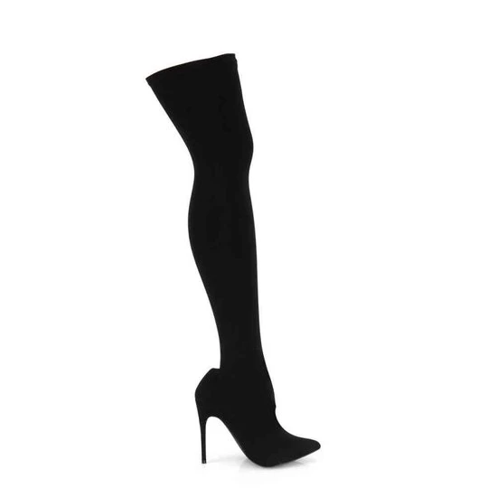 Pleaser COURTLY-3005 - (EU 39 = US 9) - 5 Stretch Pull-On Thigh High Boot - Afbeelding 5