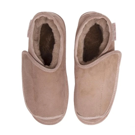 Donja HD Lund Schapenvacht Pantoffels Sloffen Klittenband Sluiting Maat 38 - Afbeelding 2