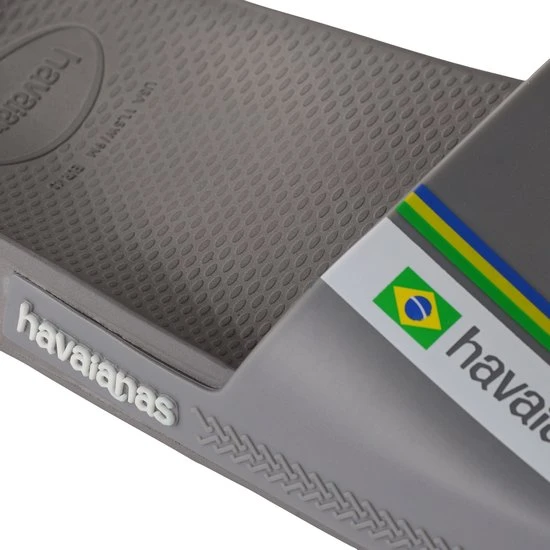 Havaianas Slide Brasil Unisex Slippers - Steel Gray - Maat 45/46 - Afbeelding 6